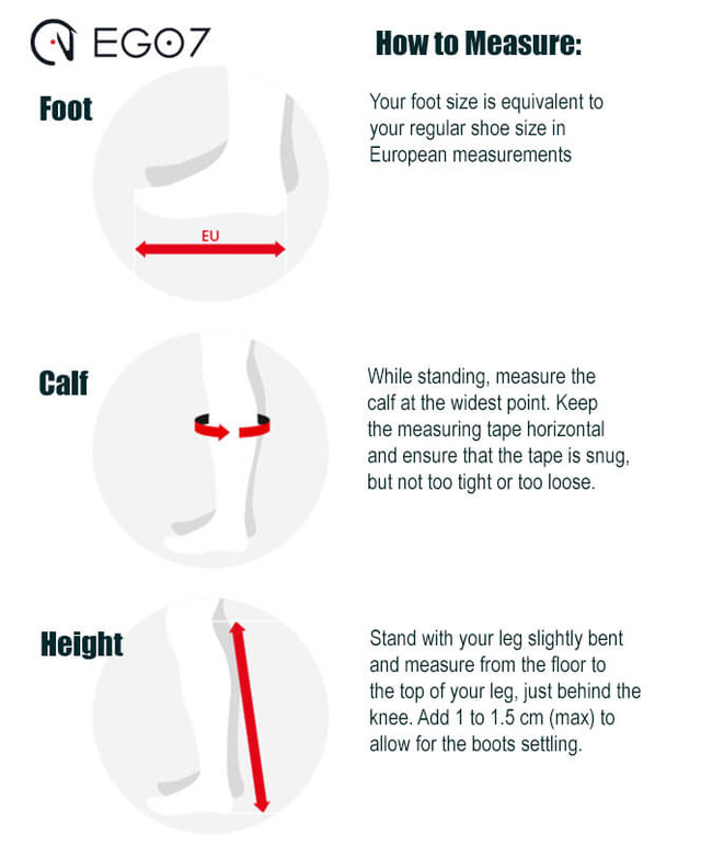 How to measure EGO7 boots